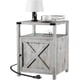 thumbnail image 1 of JJUN Farmhouse Nightstand with Charging Station, Grayish White End Table Bedroom with Storage Living Room Side Table Beige Night Stand Industrial Bedside Bed Table with USB Ports and Outlets, 1 of 16