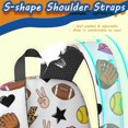 thumbnail image 5 of Baseball Gloves and Footballs White Pattern 17" Waterproof Oxford School Backpacks for Teens, S-Shape Padded Straps, for School, Travel, Hiking, Camping, 5 of 5