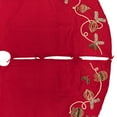thumbnail image 2 of Vickerman 72" Red Beaded Ornament Velvet Christmas Tree skirt, 2 of 4