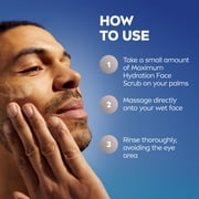 NIVEA MEN Maximum Hydration Face Scrub with Provitamin B5 and Aloe Vera, 4.4 oz