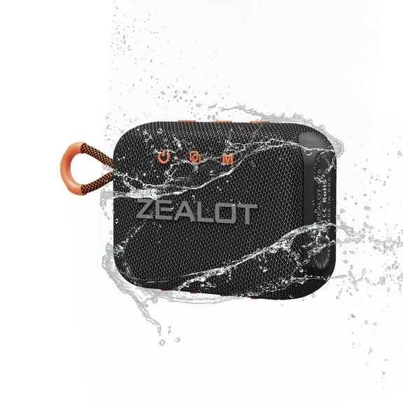 ZEALOT S75, Portable Bluetooth Speaker Powerful Crystal Clear Sound, IPX6 Waterproof, All Day Playtime, AUX&TF-Card Input, Bluetooth 5.3, TWS Paring, Small Wireless Speaker for Outdoor, Gift Ideas