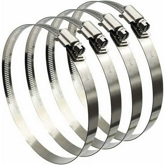 EcoNesxp 5 inch 304 stainless steel adjustable hose clamp practical strong air duct clamp