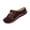 Wine, variant on GERsome Closed Toe Sandals for Women Low Wedge Slip-On Clogs Summer Comfort Walking Travel Mules, Size 5.5