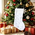 thumbnail image 6 of Christmas White Snowflake Stockings, 18"Large Super Soft Knitted Xmas Stocking for Kids, Christmas Decoration Holiday and Family Stocking for Fireplace Christmas Holiday Party Decoration, 6 of 6