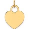 thumbnail image 1 of 14K Yellow Gold Medium Engravable Heart Charm (22 X 15) Made In United States xm522/35, 1 of 6