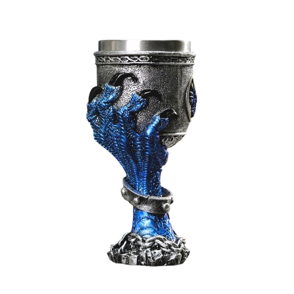 Dragon Claw Goblet with Stainless Steel Insert, Fantasy Medieval Style Chalice for Themed Parties and Decor, 7oz