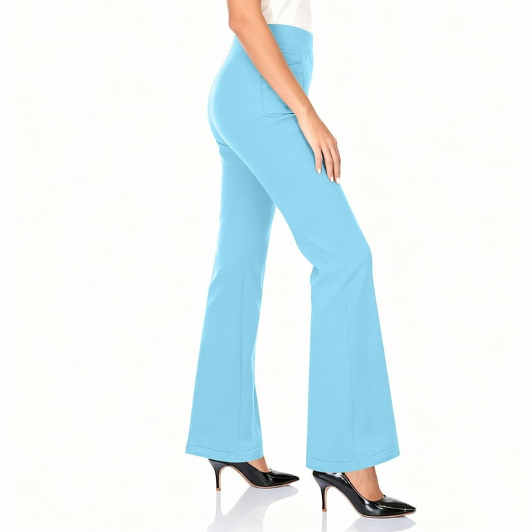 Bloomae Womens Fleece Lined Dress Pants with Pockets Winter Work Thermal Flare Yoga Leggings Stretch Business Slacks for Cold Weather Light Blue L, Bloomae Womens Fleece Lined Dress Pants with Pockets Winter Work Thermal Flare Yoga Leggings Stretch Business Slacks for Cold Weather Light Blue L,