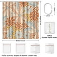 thumbnail image 4 of 72x72 inch Groovy Flower Shower Curtain for Bathroom, Daisy Look Flowers, Boho Retro Hippie Funky 70s 60s Floral Hippie Summer Bathtub Decor 12 Plastic Shower Hooks,Orange Blue, 4 of 6