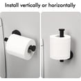 thumbnail image 4 of Bathroom Hardware Set Matte Black Stainless Steel Towel Bar Ring Holder Wall Mounted Rustproof, 4 of 8