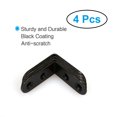 thumbnail image 5 of Uxcell 40 x 40mm Angle Bracket Metal Black L Shaped Angle Brackets Corner Braces Support with Screws, 4pcs, 5 of 7