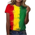 thumbnail image 2 of Jsaierl Short Sleeve Tops for Women Summer Elegant Shirts Round Neck Soft Tunic Blouses Trendy Graphic Tshirts Top Plus Size S-5XL, 2 of 5