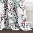 thumbnail image 3 of Lush Decor Mirabelle Watercolor Floral Room Darkening Window Panel Pair, 52x84, Blue/Coral, 3 of 5