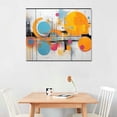 thumbnail image 2 of ONETECH Large Hand Painted Modern Oil Painting on Canvas Square Textured Orange Black White Abstract Wall Art Decor for Living Room Bedroom Framed 20\x16\, 2 of 4