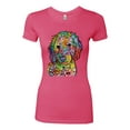 thumbnail image 3 of Dean Russo Sweet Poodle Dog Lover Womens Slim Fit Junior Tee, Hot Pink, Medium, 3 of 6