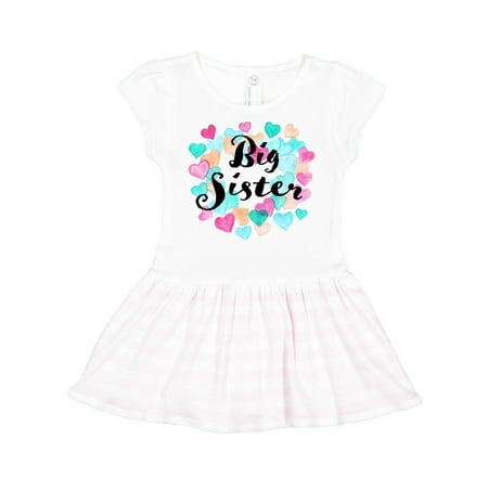 

Inktastic Big Sister hearts Gift Toddler Girl Dress