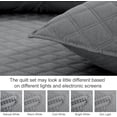 thumbnail image 6 of Exclusivo Mezcla Gray King Quilt Set, Box Pattern Ultrasonic Lightweight Bedspreads, Soft Coverlets Bedding Set with Pillow Shams, 6 of 6