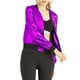 thumbnail image 5 of CHAQUETA BOMBER CORTA METÁLICA CON CUELLO ALTO PARA MUJERES INSPIRADA EN CHIC TALLA 2XL PÚRPURA OSCURO, 5 of 8
