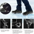 thumbnail image 4 of Outdoor 18/19 Tooth Ice Claw NonSlip Shoe Soles Spikes Chain Shoe Cover Stainless Steels Ice Grippers Spikes Easy to Use, 4 of 10