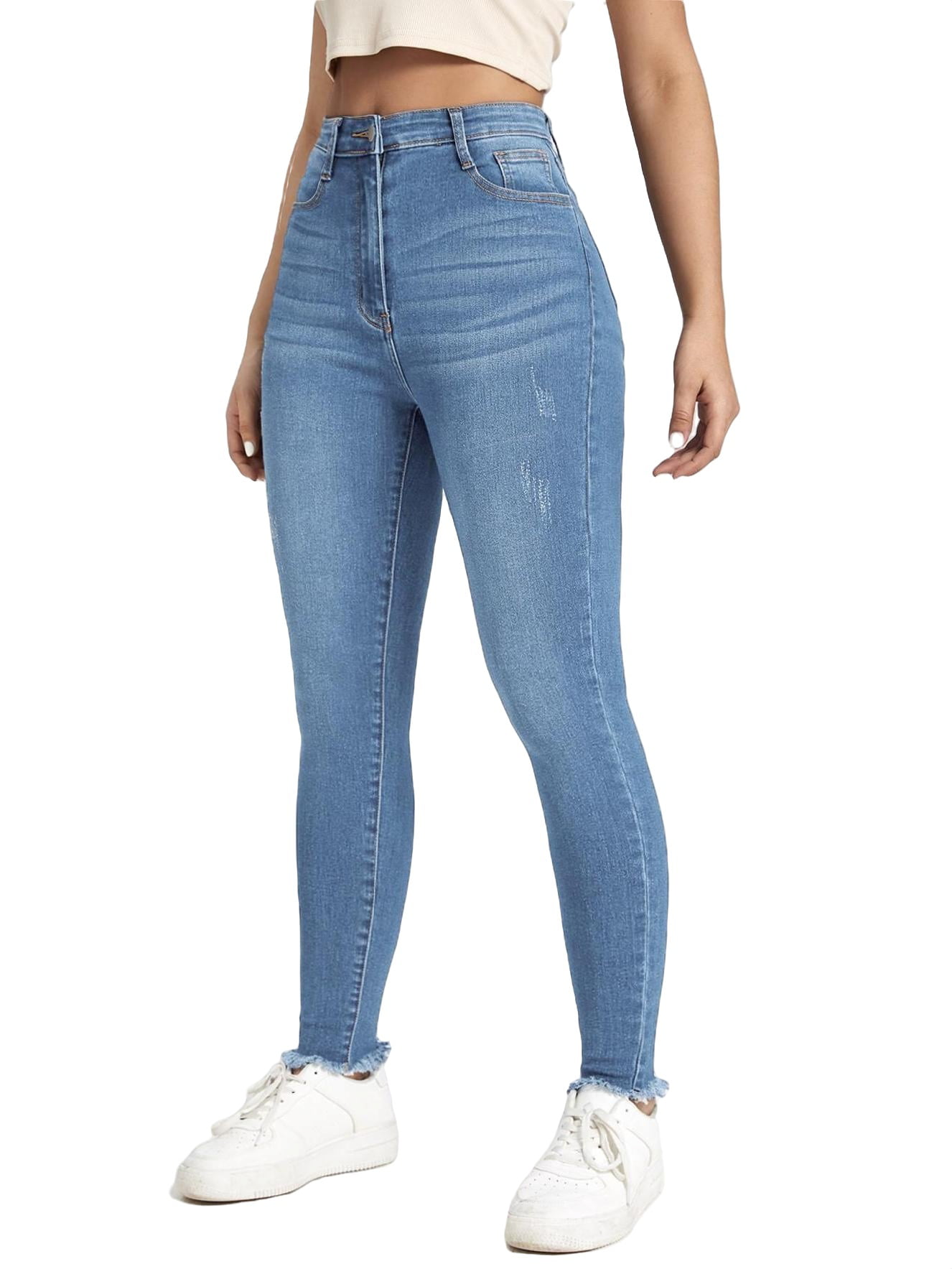 Women's Jeans High Waist Skinny Jeans Wash XS - Walmart.com