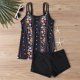 thumbnail image 1 of Traje de baño de 2 piezas para mujer, trajes de baño para mujer, traje de baño de dos piezas con estampado y lazo para mujer de tallas grandes, shorts de baño para mujer, 1 of 3