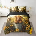 thumbnail image 2 of Homewish Animal Highland Cow Twin Bedding Sets 7-Piece for Boys Girls,Chic Floral Sunflowers Bedding Comforter Set Microfiber,Vintage Farmhouse Cattle Breathable Sheet Sets,Breathable Home Decor, 2 of 8