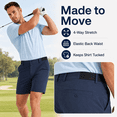 thumbnail image 6 of MASKERT Men's Golf Shorts 7" Lightweight Quick Dry Stretch Dress Shorts, Water Resistant Flat Front Casual Work Shorts with 4 Pockets, 6 of 9