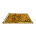 thumbnail image 2 of Ahgly Company Machine Washable Indoor Square Persian Yellow Traditional Area Rugs, 3' Square, 2 of 4