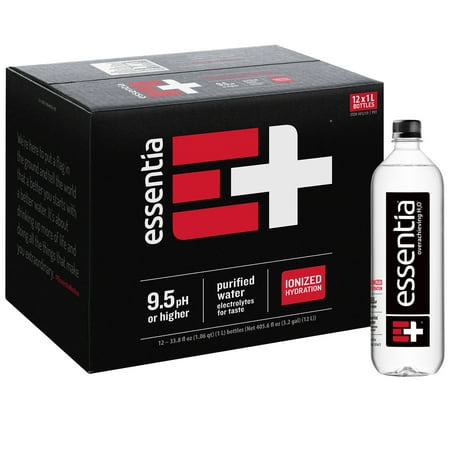 - Essentia Ionized Alkaline Water, 33.8 Fl Oz, 12 Count