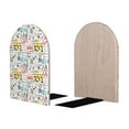 thumbnail image 2 of Lsque Construction tools Printed Wood Bookends,Non-Skid Bookend for Shelves,Heavy Duty Support Bookends,Non-Slip Foam Pads for Office, Home, and Library,1 Pair, 2 of 8