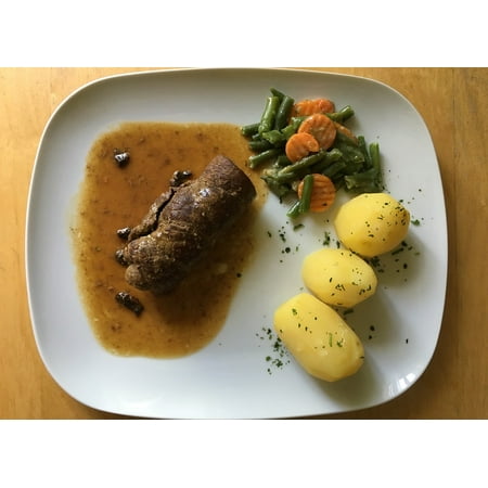 Cook Beef - Canvas Print Beef Eat Roulades Vegetables Cook Irish Potatoes Stretched Canvas 10 x 14