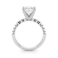 thumbnail image 2 of Spot Jewel 1.6 Ct Princess Cut Lab Created Diamond Ring - 14K White Gold Plated Solitaire Engagement Ring with Accents for Women - Classic Wedding Ring for Her - Ideal for Any Occasion, 2 of 2