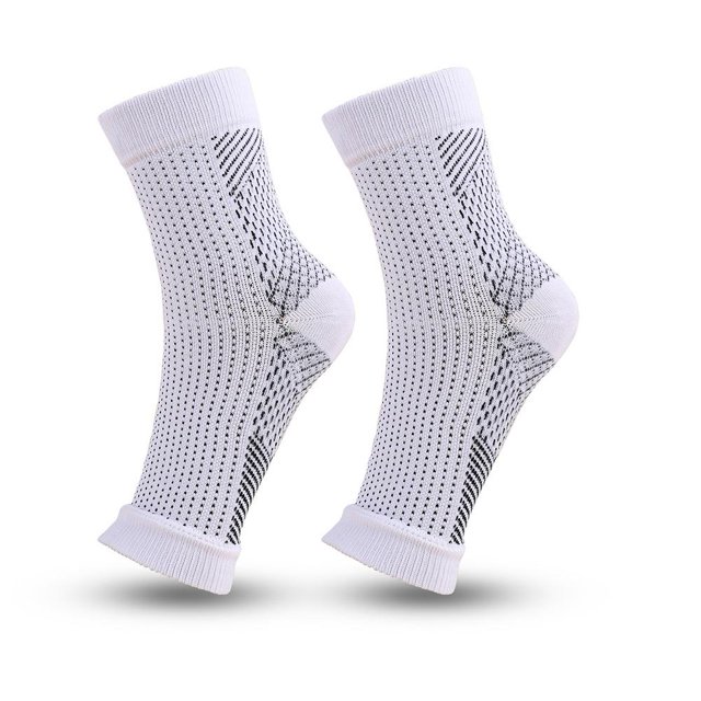 ropa de deporte Calcetines de compresión Manga del pie Tobillera deportiva para mujeres Hombres (S/M) Blanco JShteea El nuevo