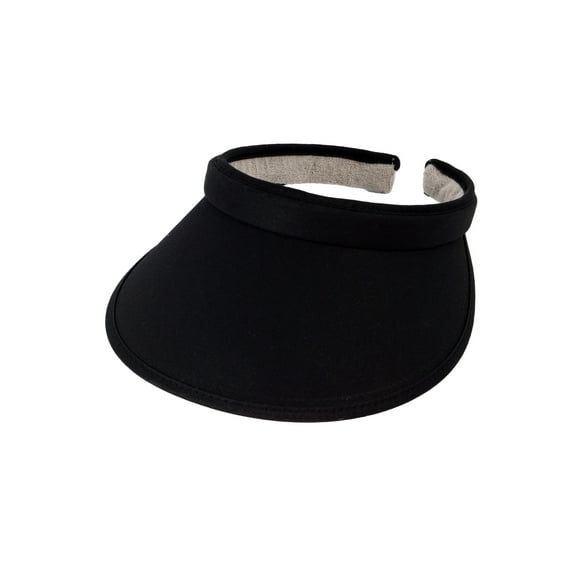 TopHeadwear Sports Cotton Twill Clip-On Visor 3.5 Inch Wide Brim, Black