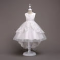 thumbnail image 1 of Vestido de princesa de diamantes para niñas de Europa y Estados Unidos, vestido de cola de encaje esponjoso, 1 of 6