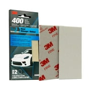 3M Flexible Performance Fine Sanding Sponge 400 Grit, 5.5 in x 2.75 in x 0.187 in, 2-Pack