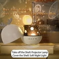 thumbnail image 4 of Proyector de luz nocturna para bebés, luz nocturna LED para niños, lámpara de luz y música con rotación de 360 grados con 8 temas de música y 6 películas, proyector de estrellas con control, 4 of 5