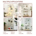 thumbnail image 4 of GZXS 65.8"H Freestanding Display Cabinet with 2 Glass Doors and 2 Drawers, 4-Shelf Curio Cabinet with 2 LED Lights and Remote Control (White+Natural), 4 of 9