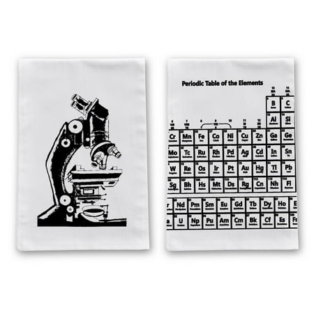 

Scientific Microscope & Periodic Table Kitchen Towels - 2 Pack