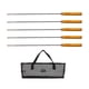 thumbnail image 3 of Brochetas para asar a la parrilla con mango de madera, palitos para bufé de carne y fogatas. Alfileres para barbacoa negros, 3 of 9