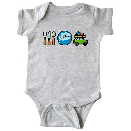 

Inktastic Vacation Eat Sleep Travel Gift Baby Boy or Baby Girl Bodysuit
