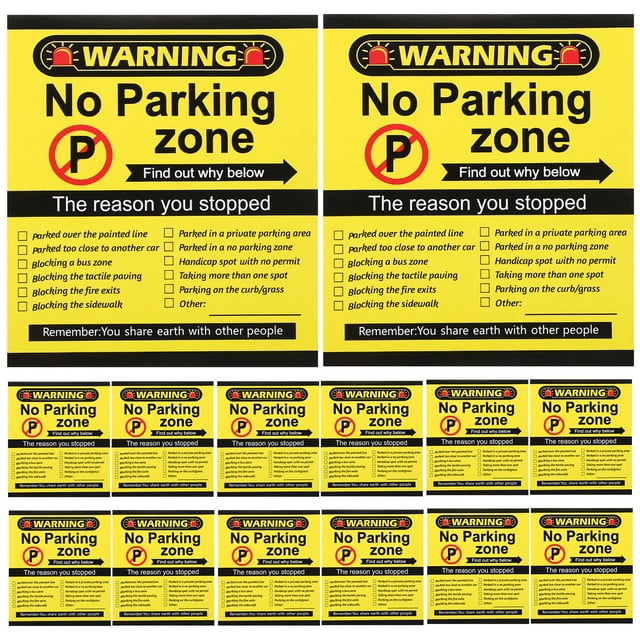 100pcs Funny Parking Violation Cards for Cars Humorous Warning Notes for Bad Parking Multi Reason Violation Cards Small Warning Signs for Road Safety