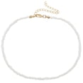 thumbnail image 1 of Collar de cuentas de arroz de una sola capa con personajes individuales (blanco), 1 of 6