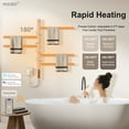 thumbnail image 5 of MASO Smart Rotating Heated Towel Rack for Bathroom, 90W Electric Towel Warmer with Swivel Bars, 1-24H Timer, 115℉-155℉, Wi-Fi App Control, Low Carbon Steel, IPX5, Plug-in/Hardwired, White, 5 of 9