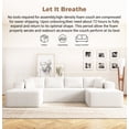 thumbnail image 6 of U-Shaped Modular Sectional Sofa, Oversized Cloud Couch with Premium Chenille Fabric, High-Density Memory Foam, Modern U-Shaped Sofa for Living Room, Apartment, Office, Beige, 6 of 8
