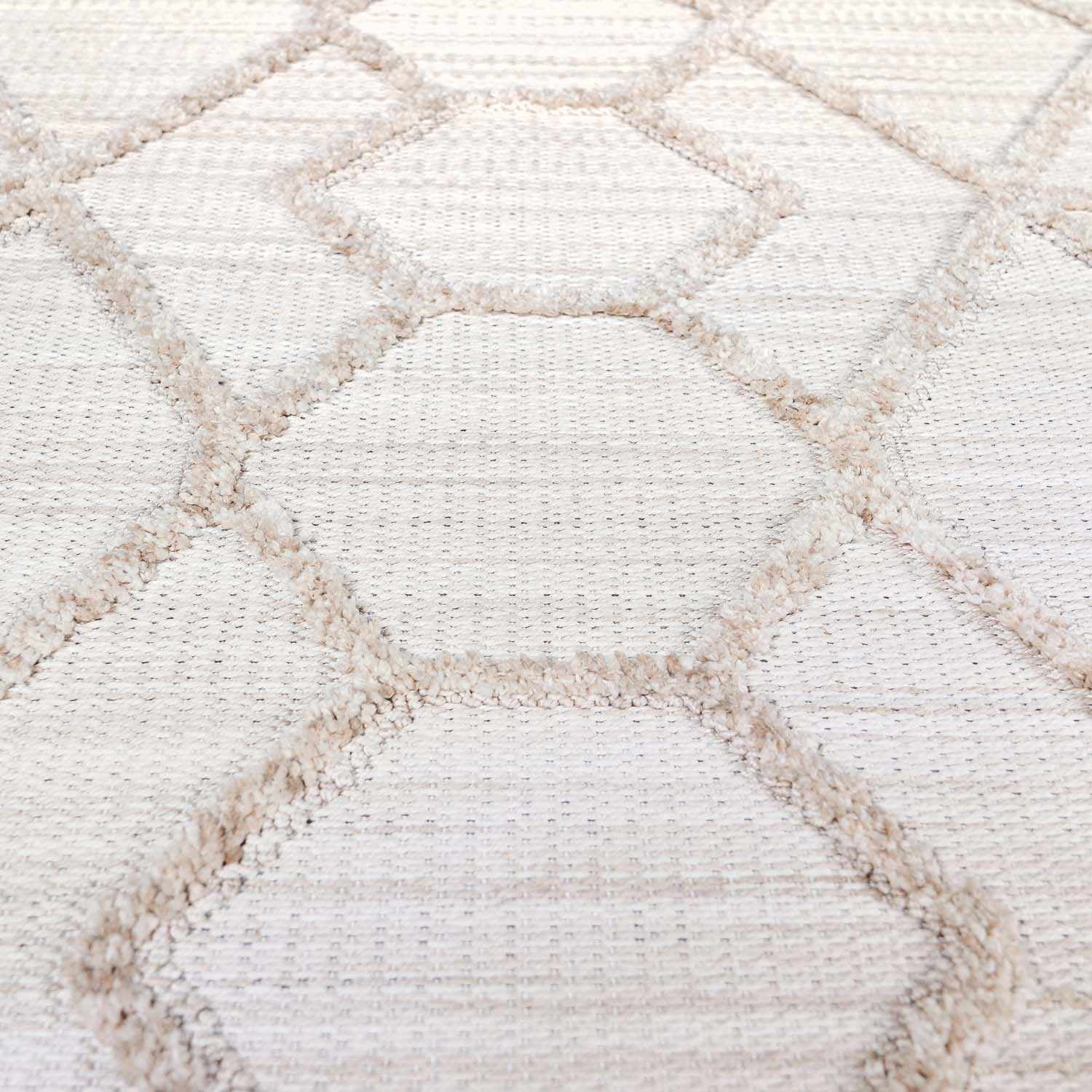 Hauteloom Hive Living Room, Bedroom Area Rug - Farmhouse - Cream, Beige, Light Gray - 2' x 3'