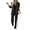 Black, variant on 2 Piece Blazer Outfits for Women Comfy Oversized Jacket Wide Leg Pants Suits Notch Lapel Casual Business Dressy Sets
