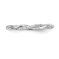 thumbnail image 4 of 14k White Gold Diamond Wedding Band Braided Infinity Anniversary Ring 1/8 Ct., 4 of 5