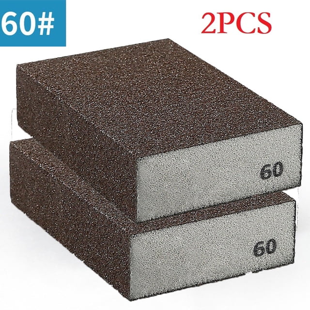 Lefu 2 Pcs Grit 60-320# Éponge de Meulage Mural Bloc de Sable Papier de Sable Brique de Sable Polie