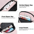 thumbnail image 2 of Mosiso Sling Backpack, Multipurpose Crossbody Shoulder Bag with Front Buckle Pouch&Reflective Strip For Hiking,Travel,For Women Men,Pink, 2 of 7