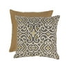 23" Graphite & Chartreuse Damask Pattern Square Floor Pillow